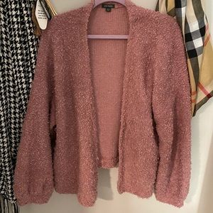 Oversized pink cardigan